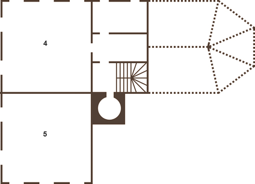 Second floor plan of Priory Palace